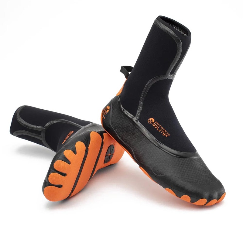 5mm Custom 2.0 Wetsuit Boots|UK4 | US5|UK5 | US6|UK6 | US7|UK7 | US8|UK8 | US9|UK 9 | US10|UK10 | US11|UK11 | US12|UK12 | US13|Black / Orange|Black / Gum