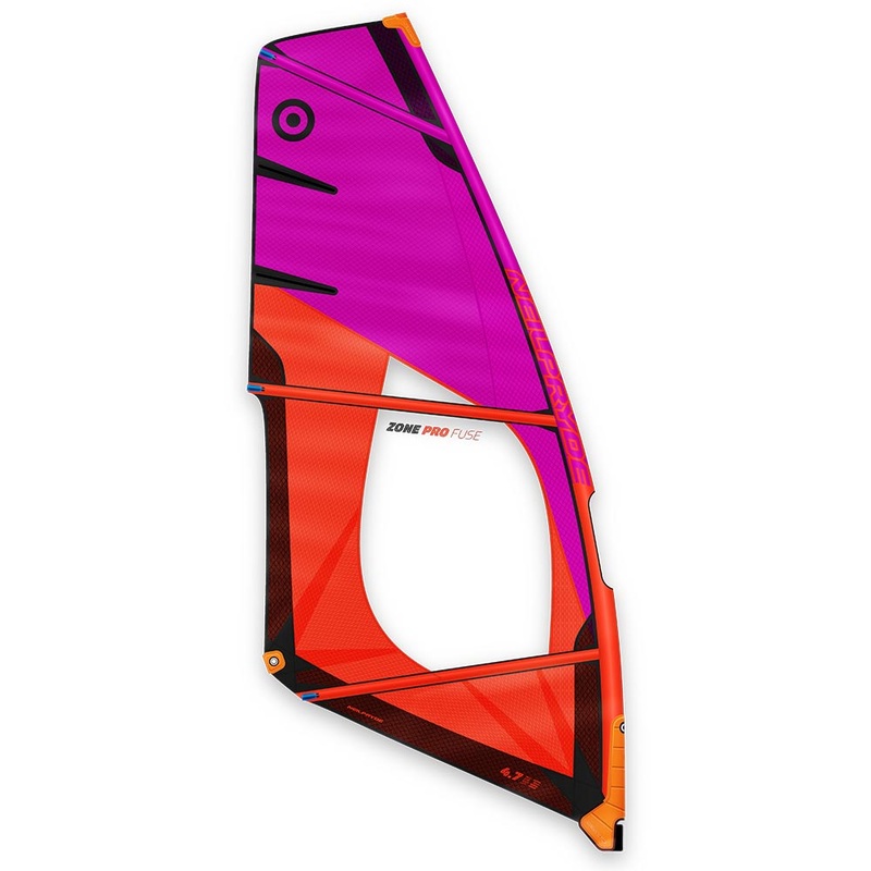 Zone Pro Fuse Windsurf Sail|C3 Juicy Orange/Purple|3,5|3,9|4,3|4,7|5,1