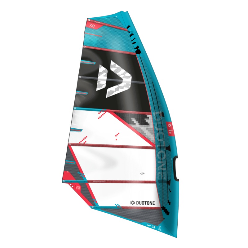Warp_Fin Windsurf Sail|C31:grey/turquoise|5|5.8|6.8|7.8|8.4