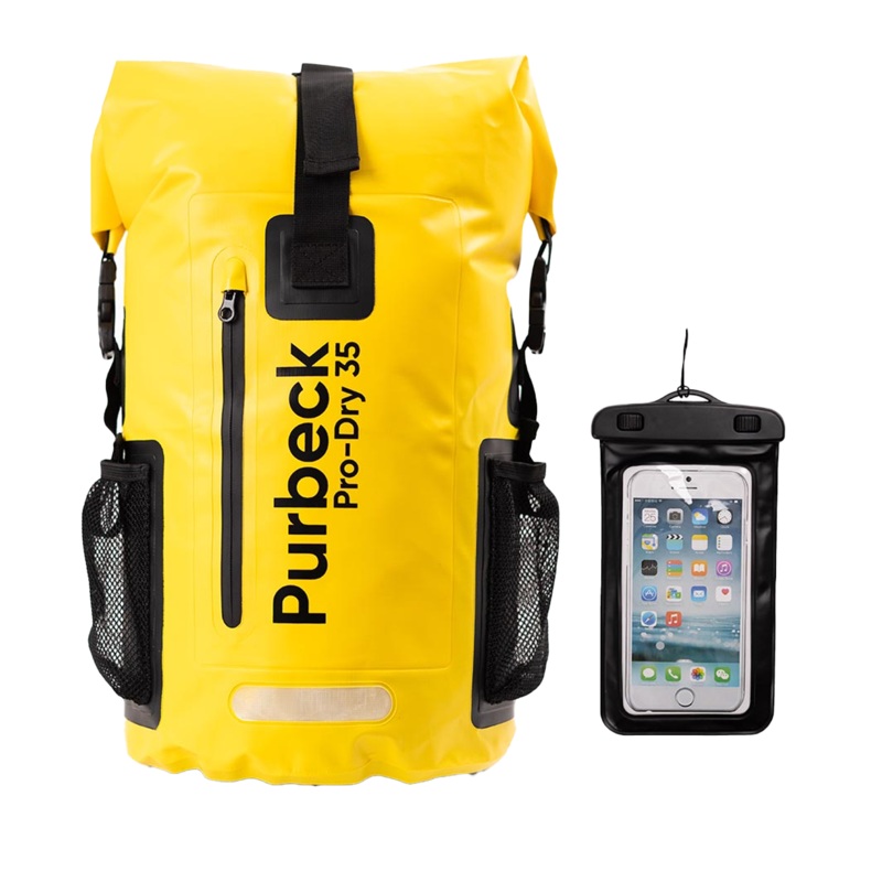 Purbeck Backpack Dry Bag|Black|Yellow