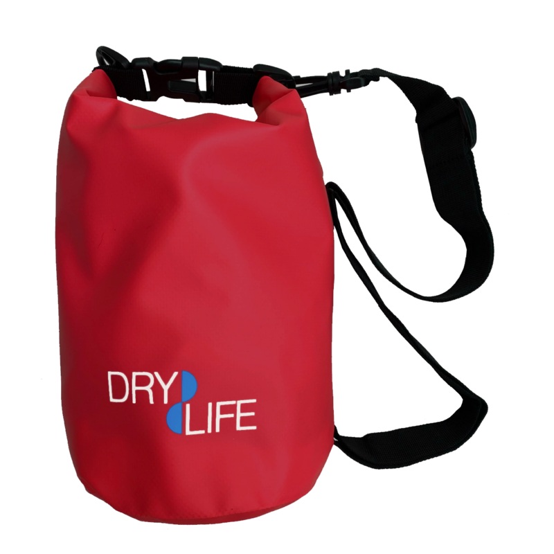 Tube Dry Bag with Strap|Red|Navy Blue|Yellow|Grey|Lime|Pale Blue|Lilac|Turquoise|Pink|Fluorescent orange|2.5L|5L