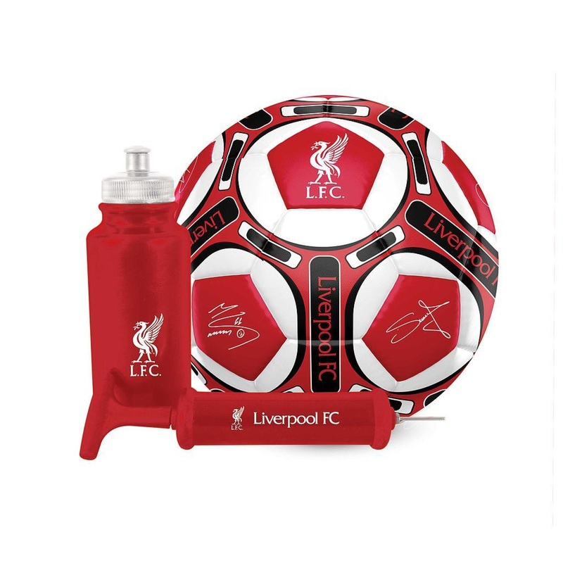 Football Pump and Water Bottle Team Merchandise Signature