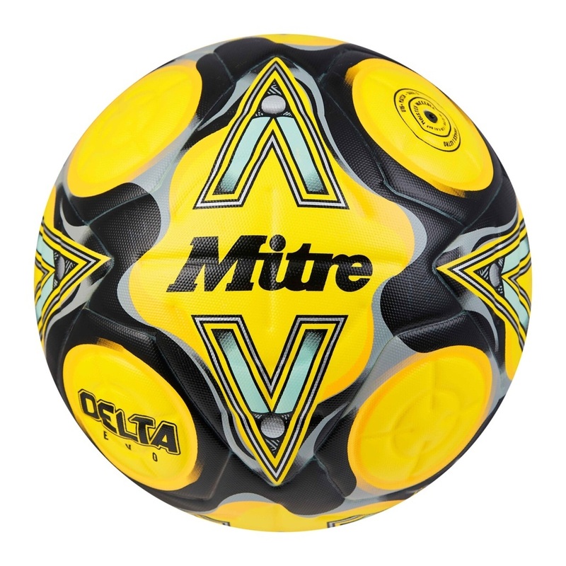 Soccer Ball Mitre Delta Evo|yellow|black|grey