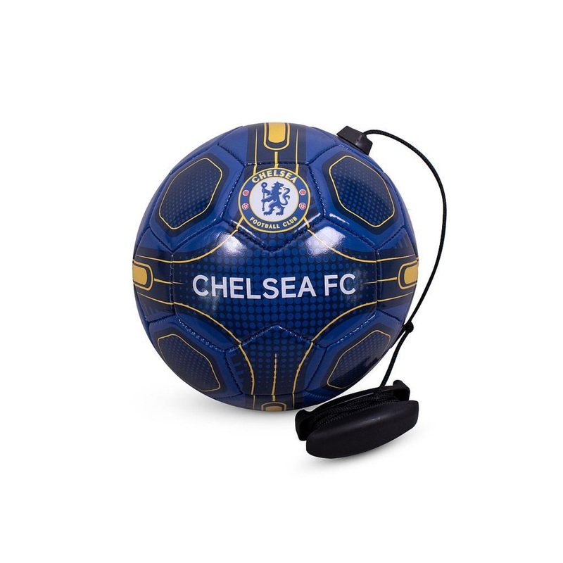 Soccer Ball with elastic cord and hand holder Team Merchandise Skills Trainer
