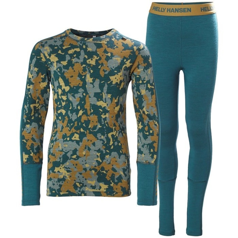 Helly Hansen Graphic Lifa Merino Midweight Baselayer Set – Kids’