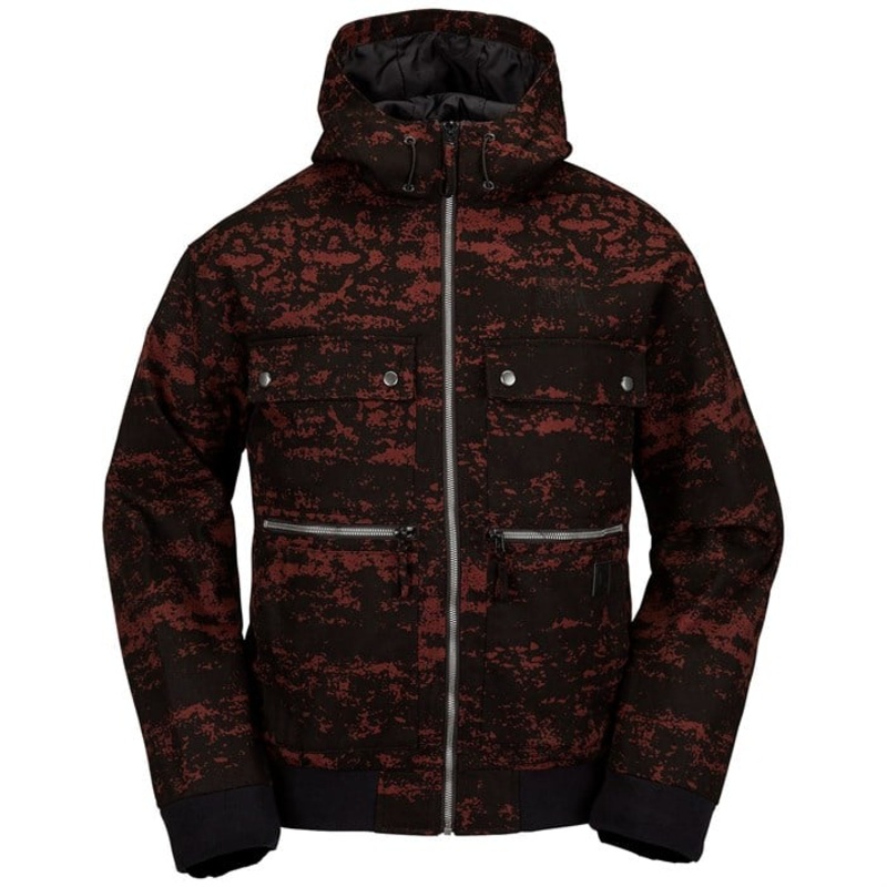 Volcom Dustbox Jacket – Men’s|Black|Maroon Camo|XXS|XS