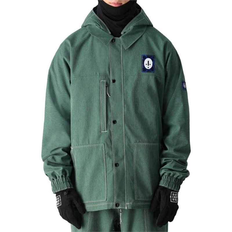 686 Dojo Jacket – Men’s|Blue Airbrush|Forest Green Denim|S|M|L|XL|XXL