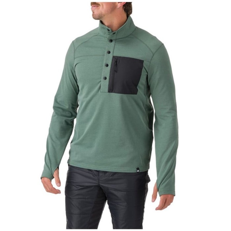 Flylow Micah Fleece – Men’s|Bigfoot|Black|Grove|S|M