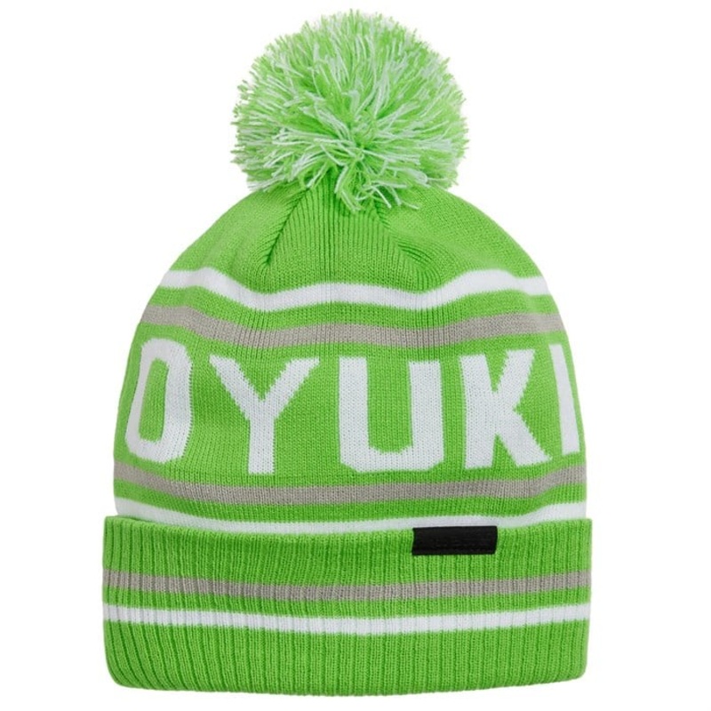 Oyuki Logo Beanie|Chalk College|Highlighter Green College
