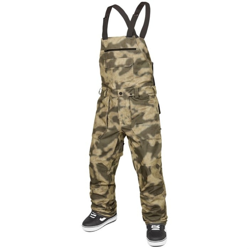 Volcom Roan Bibs – Men’s|Black|Camouflage|Caramel|Charcoal|Chestnut Brown|XS|S