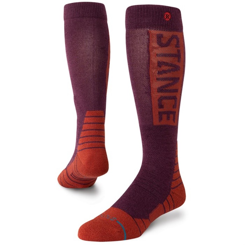 Stance OG Mid Wool Snow Socks|Wine|L