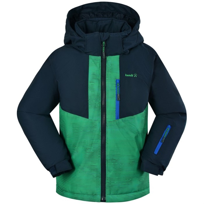 Kamik Arlo Jacket – Boys’|Black|Green/Midnight|8|10|12