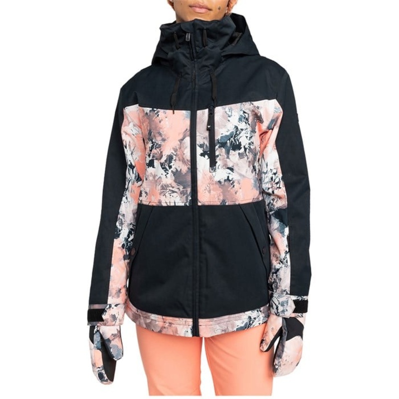 Roxy Presence Parka – Women’s|Peach Pink Dreamy Picture|Sea Pine Mystery Fog|XS|S|L