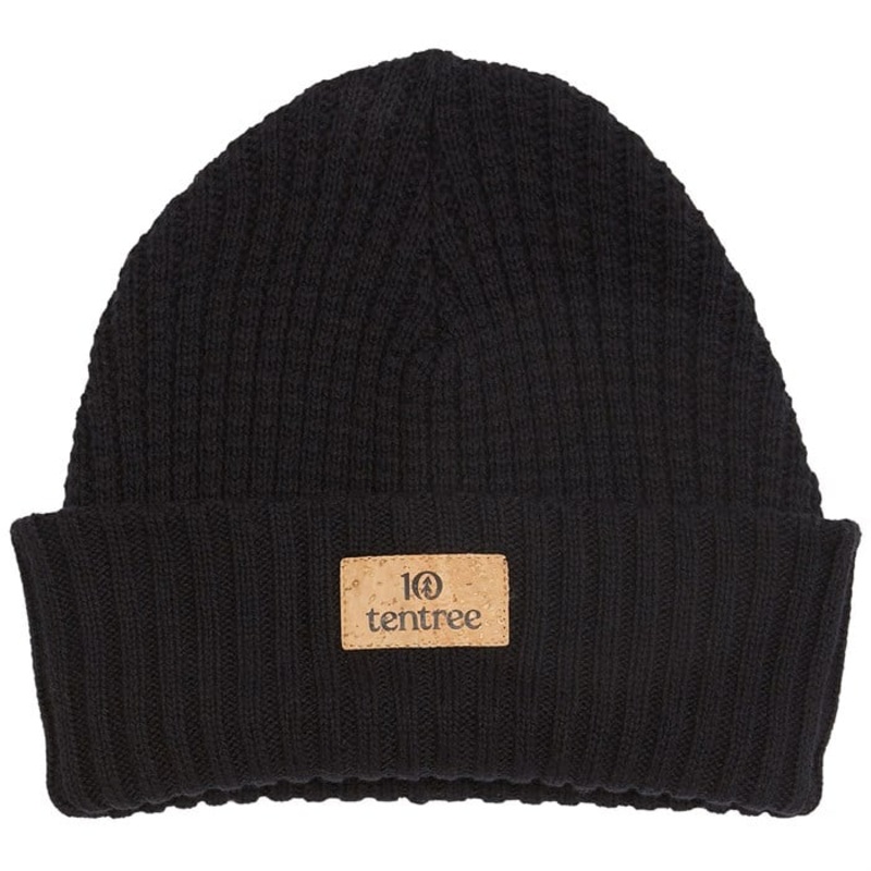 Tentree Cork Patch Beanie|Meteorite Black