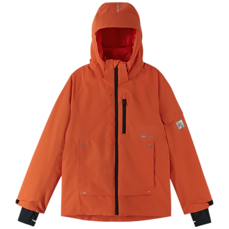 Reima Tieten Jacket – Boys’|Black|Red Orange|Twilight Blue|9|10|11|12|13