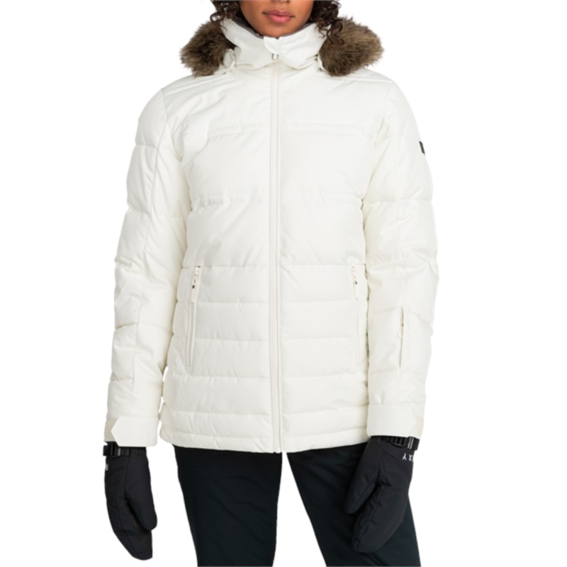 Roxy Quinn Jacket – Women’s|Egret|True Black|L|XL|XXL