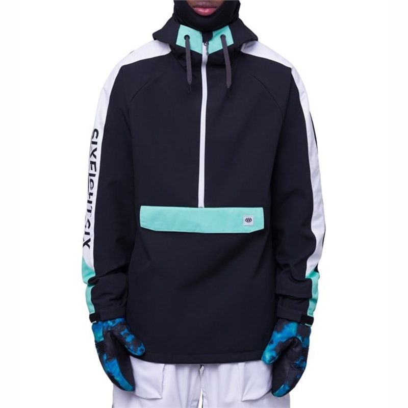 686 Waterproof Anorak – Men’s|Black Colorblock|S|M|L|XL