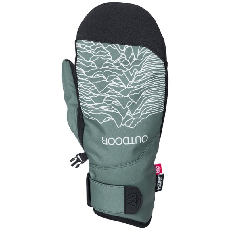 686 Primer Mittens|Black|Cypress Green Outdoor Pleasure|S|L|XL