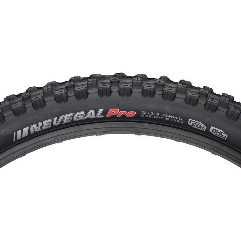 Nevegal DH Bike Tire: 26 x 2.5 Stick-E Rubber with CAP, Steel Bead
