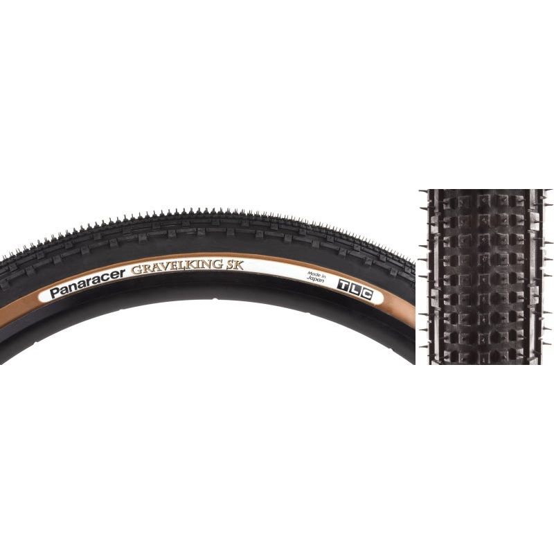 GravelKing SK Tire – 700 x 50 Tubeless Folding Black/Brown
