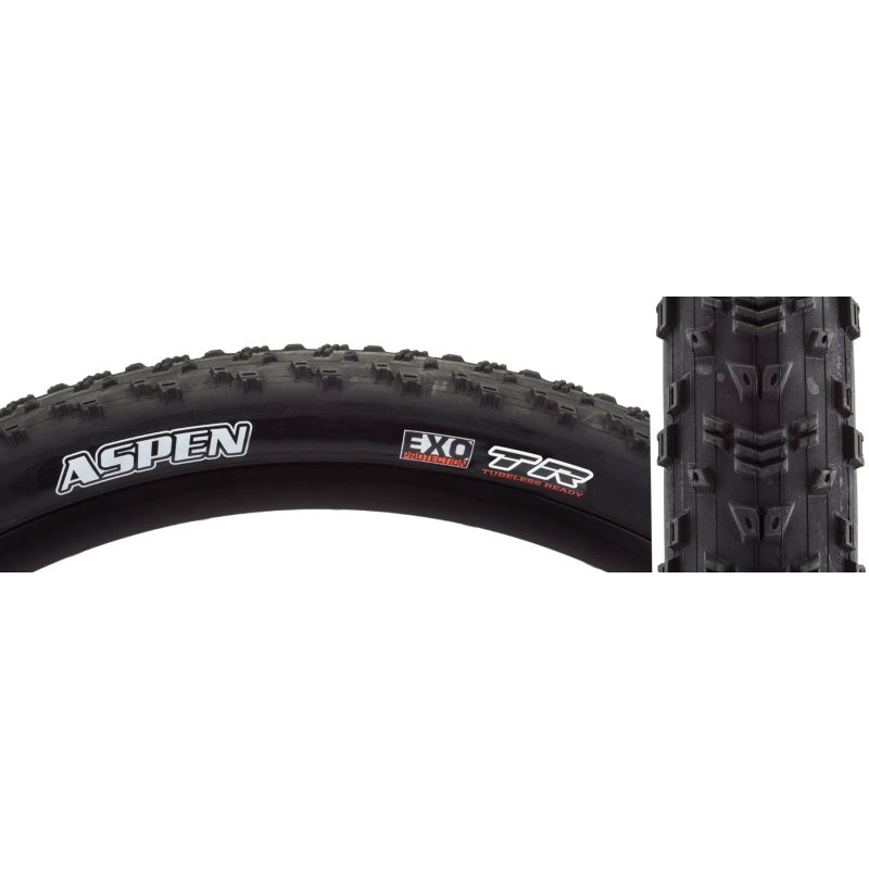 Aspen Tire – 29 x 2.4 Tubeless Folding BLK MaxxSpeed EXO Wide Trail E-25