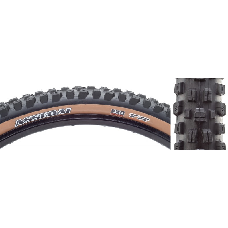 Assegai Tire – 27.5 x 2.5 Tubeless Folding Black/Tan EXO