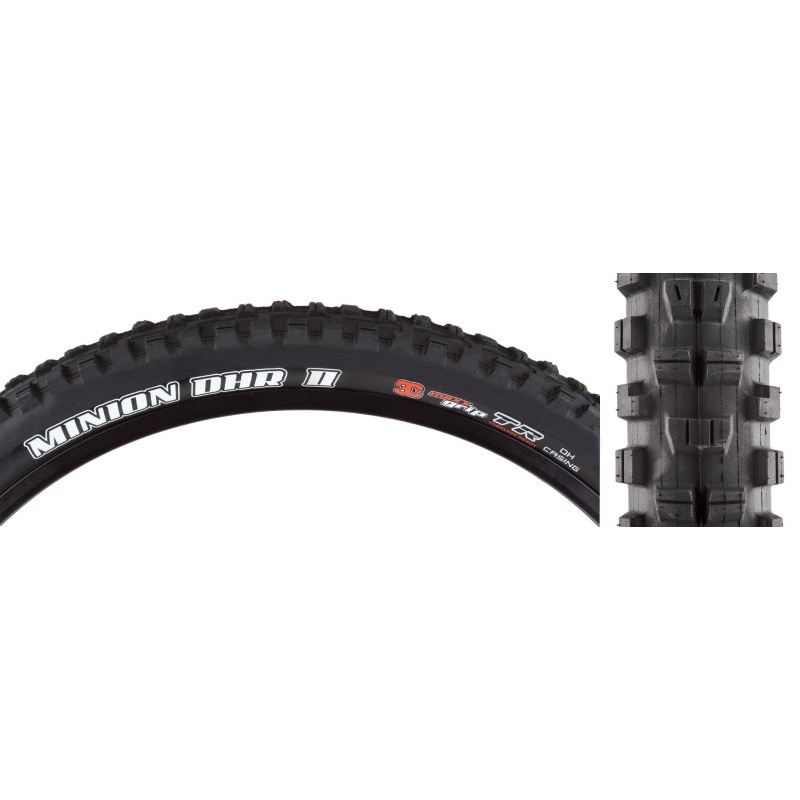 Minion DHR II Tire – 29 x 2.5 Tubeless Folding Black 3C MaxxGrip DH