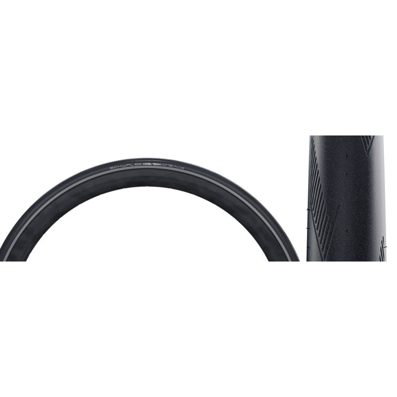 One Plus Tire – 700 x 25 Clincher Wire BLK/Reflective Performance Line SmartGuard Addix