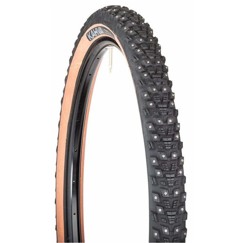 Kahva Tire – 27.5 x 2.1 Tubeless Folding Tan 60 TPI 240 Concave Carbide Studs