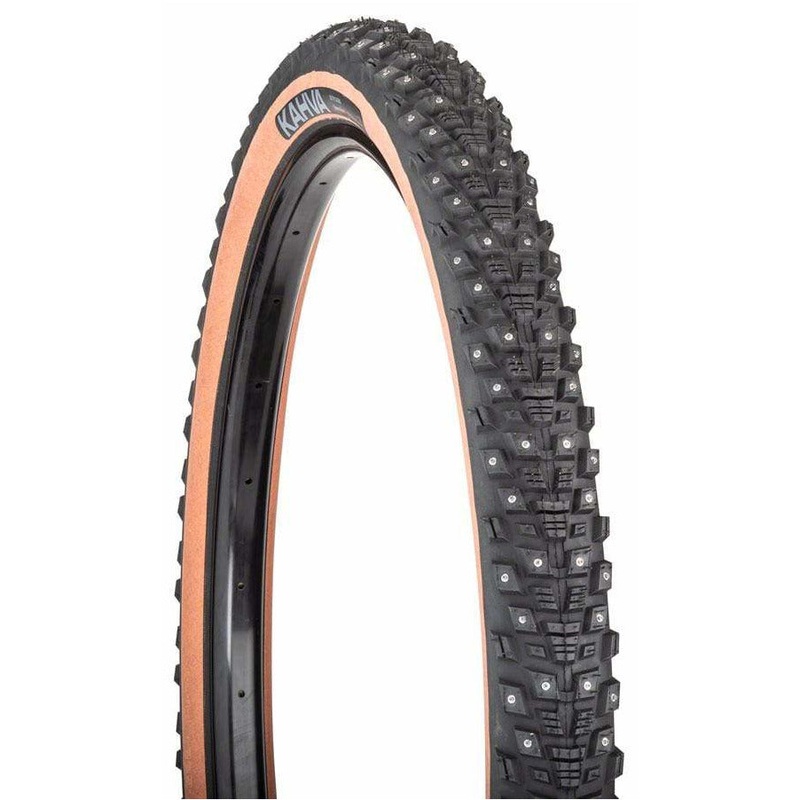 Kahva Tire – 29 x 2.25 Tubeless Folding Tan 60 TPI 252 Concave Carbide Studs