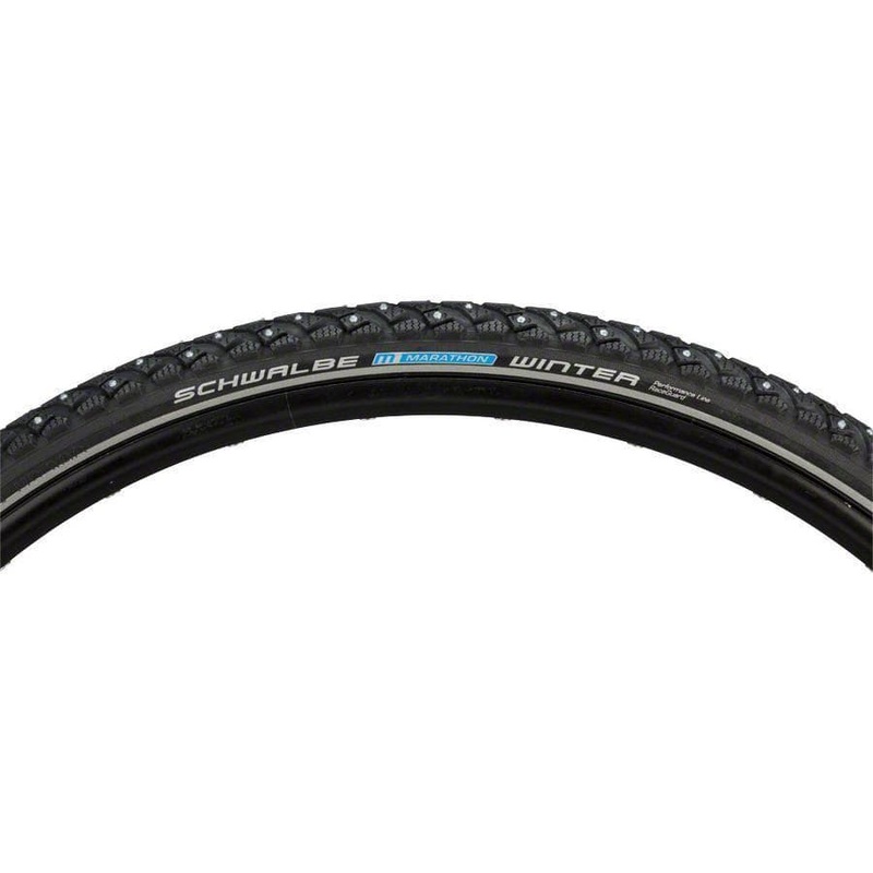 Marathon Winter Plus Bike Tire, Performance Line, Winter Compound, SmartGuard, TwinSkin, 240 Steel Studs – 700 x 35c