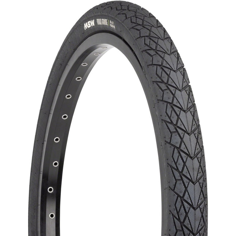 Tour Guide Touring-Hybrid Bike Tire – 20 x 1.75, Black, Folding Wire Bead, 33tpi