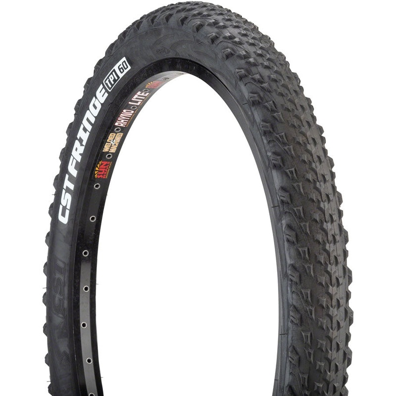 Fringe BMX Bike Tire – 24 x 2.8, Clincher, Wire, Black
