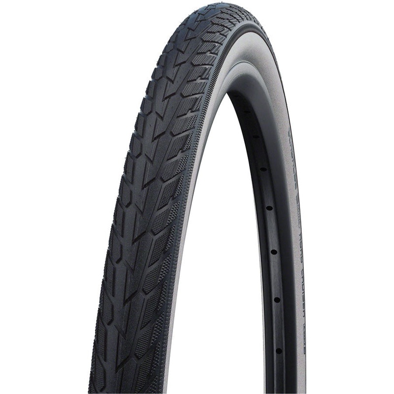 Road Cruiser Touring-Hybrid Bike Tire – 26 x 1.75, Clincher, Wire, White/Black, K-Guard, Green