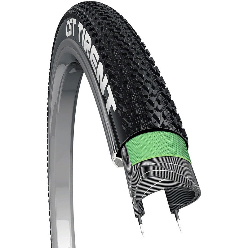 Tirent Gravel Bike Tire – 700 x 40, Clincher, Black, EPS Puncture Protection