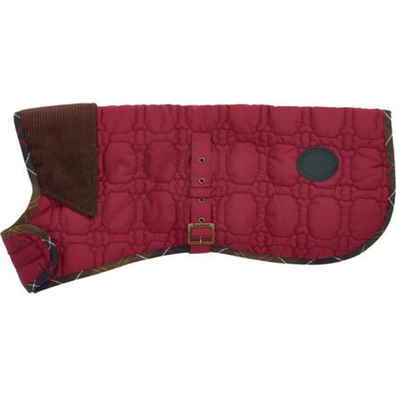 Dog Bone Quilted Dog Coat|Cranberry|XL