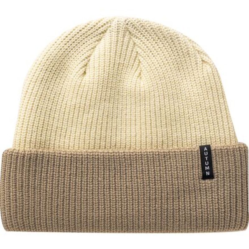 Blocked Beanie|Khaki|One Size