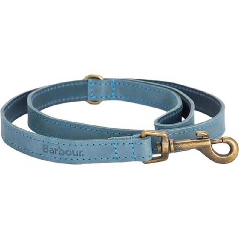 Leather Dog Lead|Blue|Brown||One Size