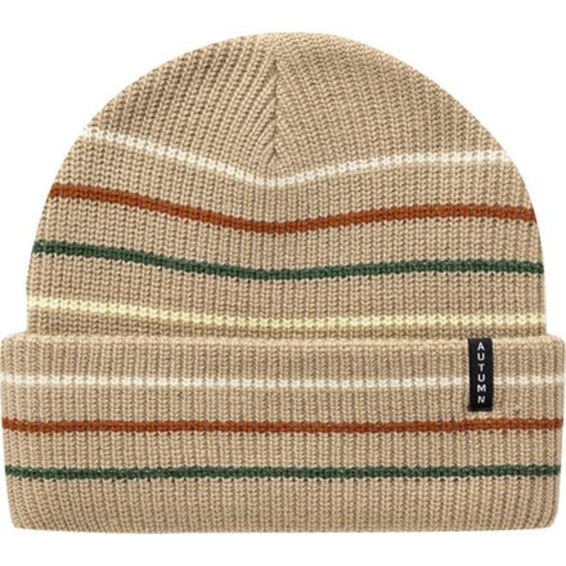 Multi Stripe Beanie|Khaki|One Size