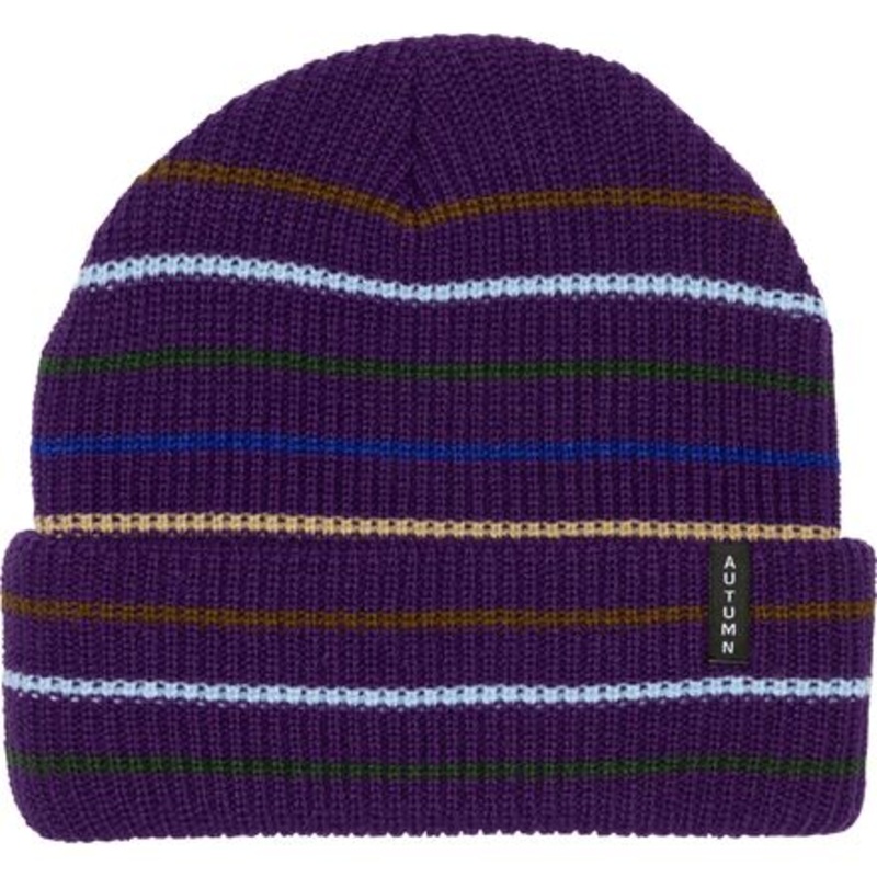 Multi Stripe Beanie|Purple|One Size