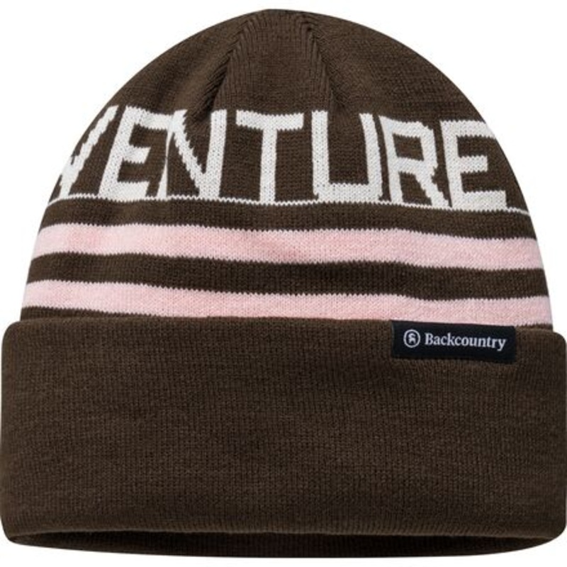 VB Knit Beanie|Dark Brown|Ivory|One Size