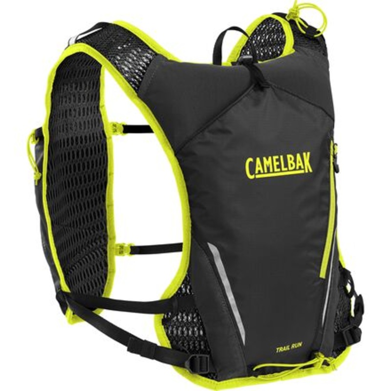 Trail Run 34oz Hydration Vest|Black/Safety Yellow|One Size