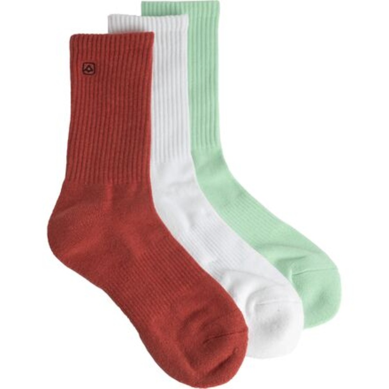 Everyday Crew Sock – 3-Pack|Desert Sunrise|Garden Party|Solid Black/Olive/Navy|Solid Black|Stripe Navy/Brown/Bos|L/XL|S/M