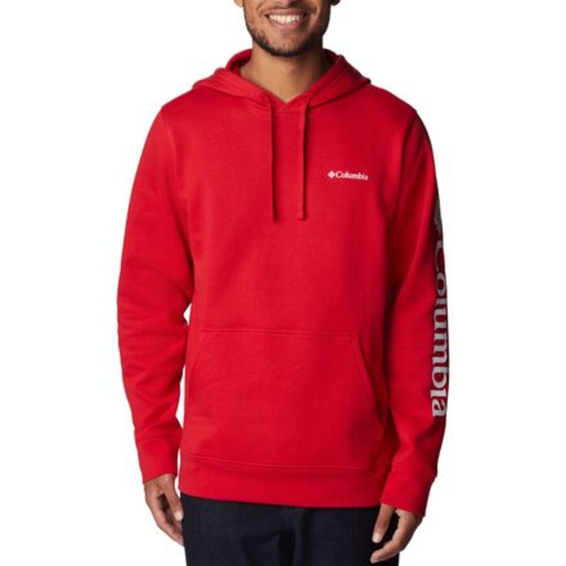 Trek Hoodie – Men&apos;s|Mountain Red/Csc Sleeve Logo|Stone Green/Csc Sleeve Logo|S|XL|L|M