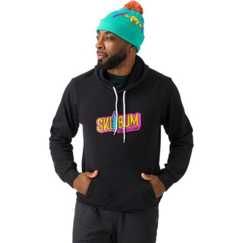 Ski Bum Hoodie – Men&apos;s|Black/Neons|L|XL|XXL|M
