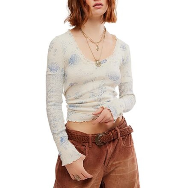 Clover Printed Thermal Top – Women&apos;s
