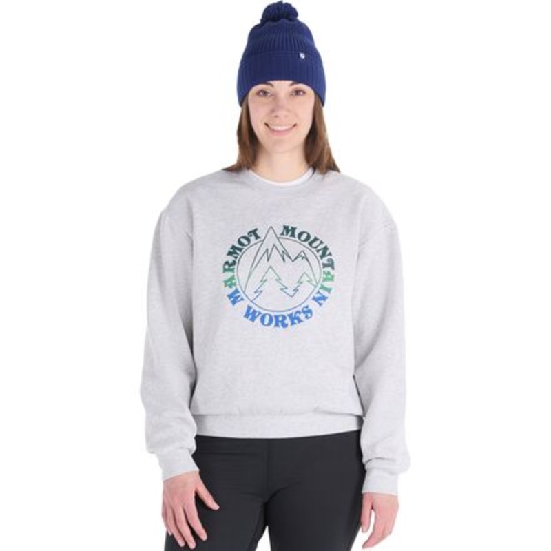 Retro Mountain Boxy Crew Sweatshirt – Women&apos;s