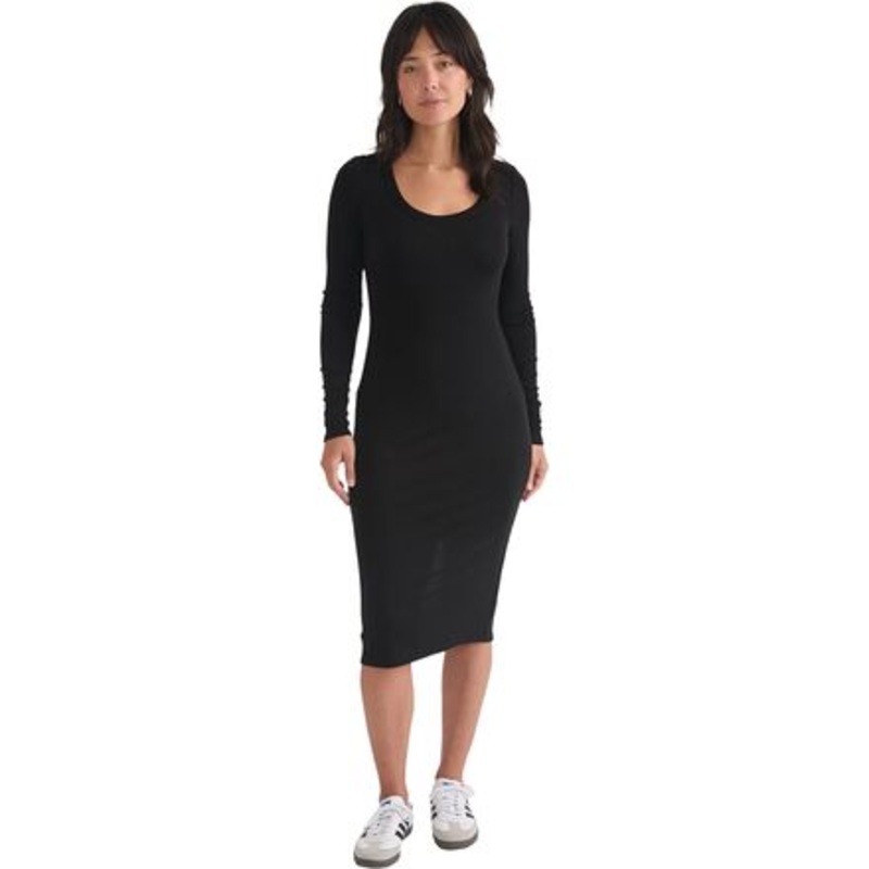 Lexi Rib Long-Sleeve Midi Dress – Women&apos;s
