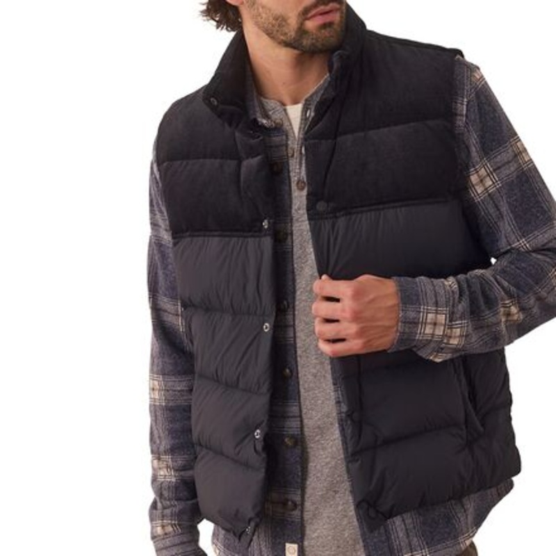 Mixed Media Puffer Vest – Men&apos;s