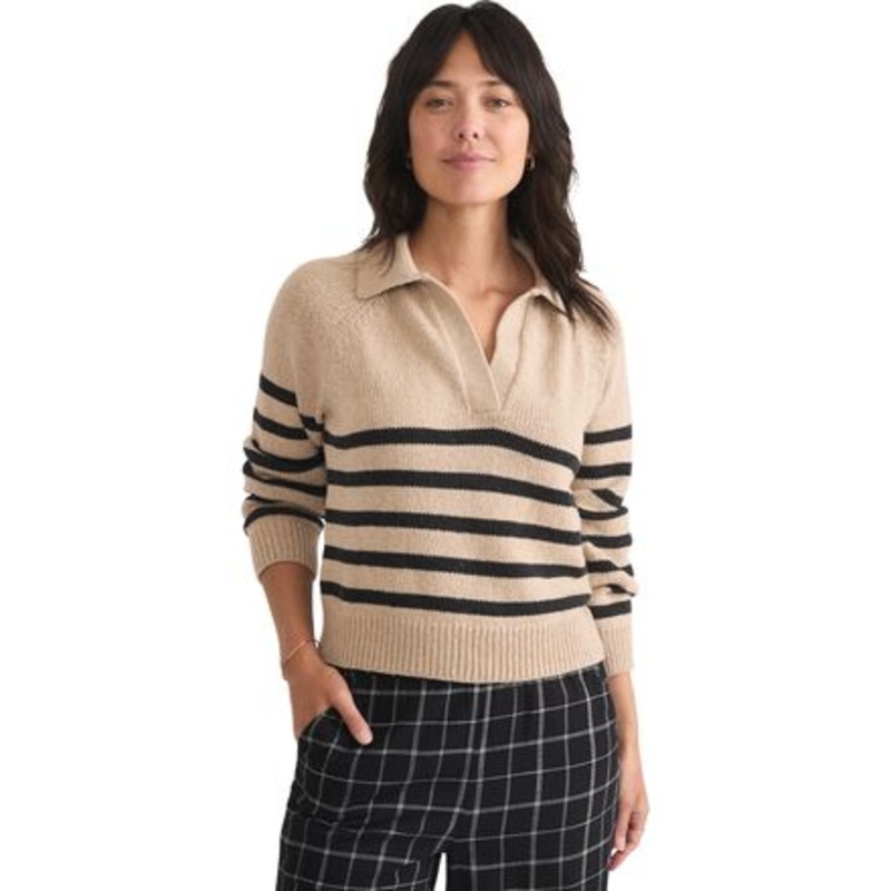 Relaxed Polo Stripe Sweater – Women&apos;s